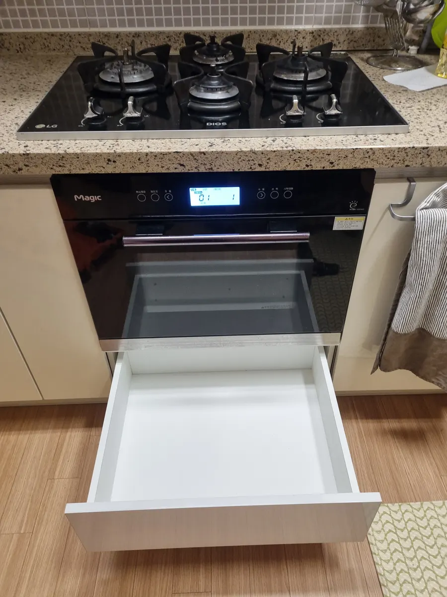 오븐장 제작 설치 전 주방 하부장